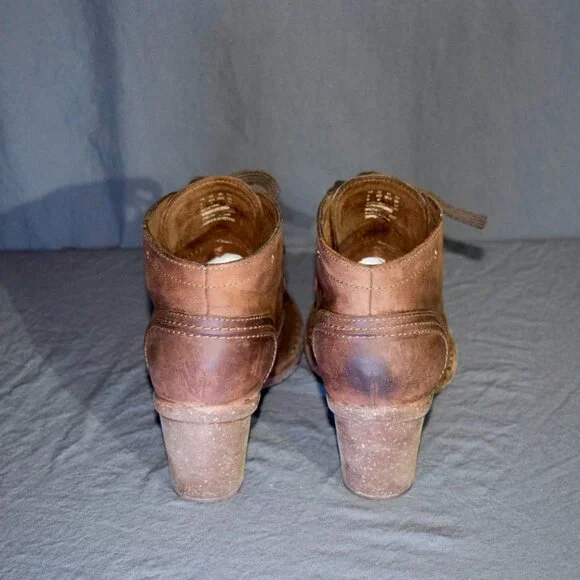 Clarks Artisan Carleta Lyon Brown Leather Lace-Up Ankle Boots Size 8.5 - Picture 4 of 4